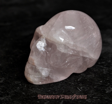 Hexenshop Dark Phönix Rosenquarz Kristallschädel Chors Totenkopf Halbedelstein